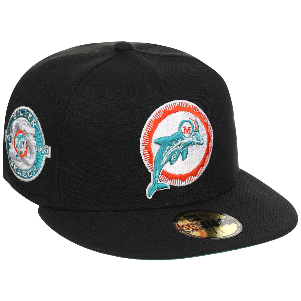 Miami Dolphins NFL Black Dome New Era 59FIFTY