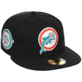 Miami Dolphins NFL Black Dome New Era 59FIFTY