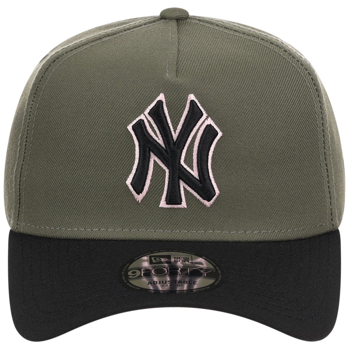 New York Yankees MLB Olive x Black & Pink FASHION CORE New Era 9FORTY A-Frame