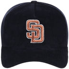 San Diego Padres MLB Navy Cord FASHION CORE New Era 9FORTY A-Frame