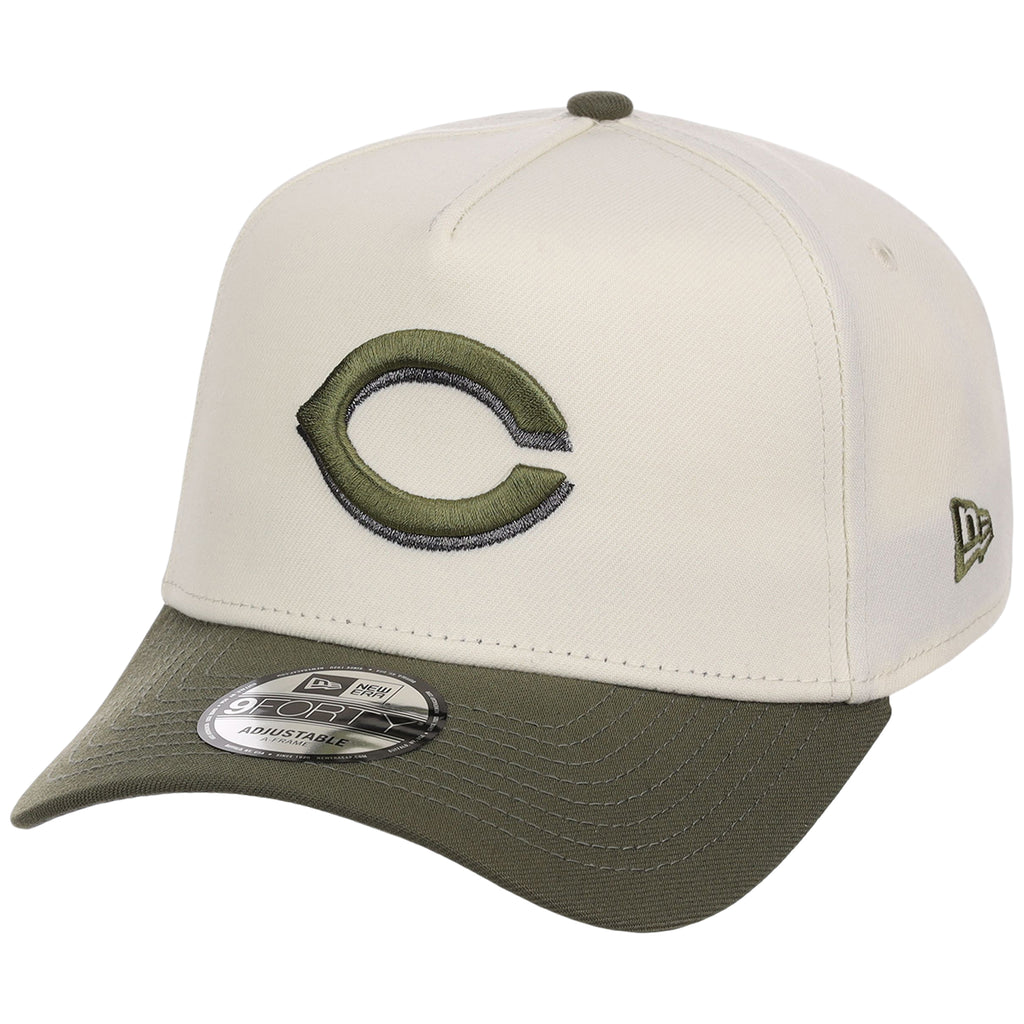Cincinnati Reds MLB Chrome Olive New Era 9FORTY