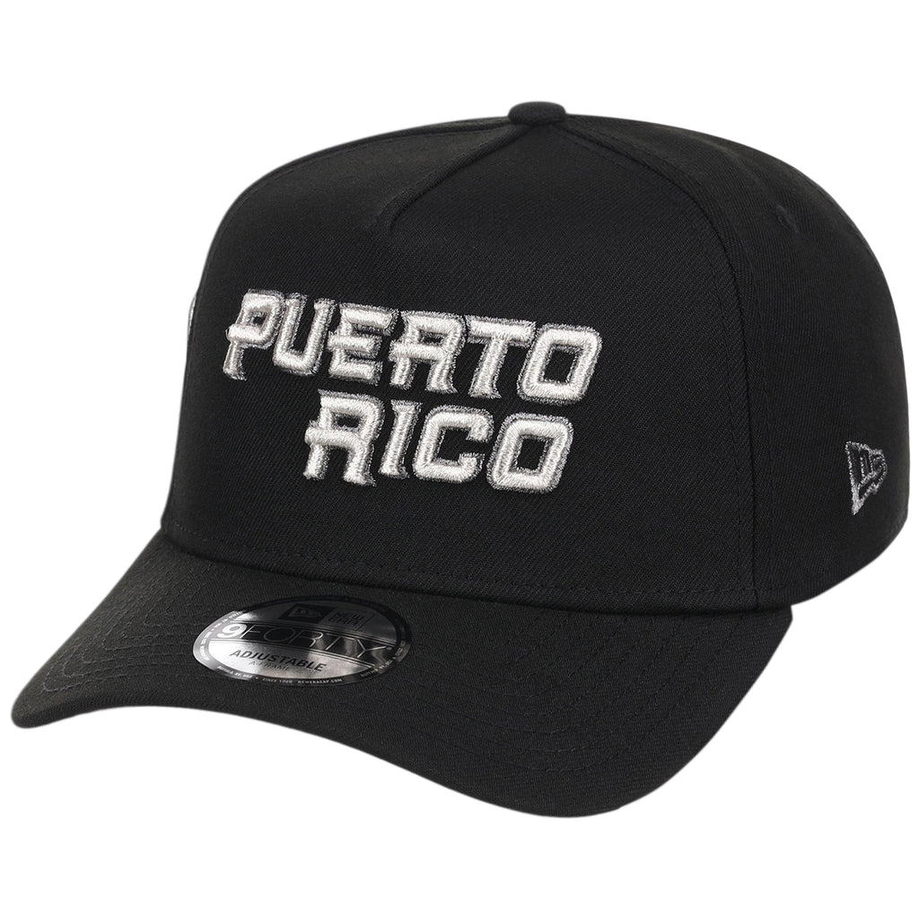 Puerto Rico Crown the Country New Era 9FORTY (Black/Black)