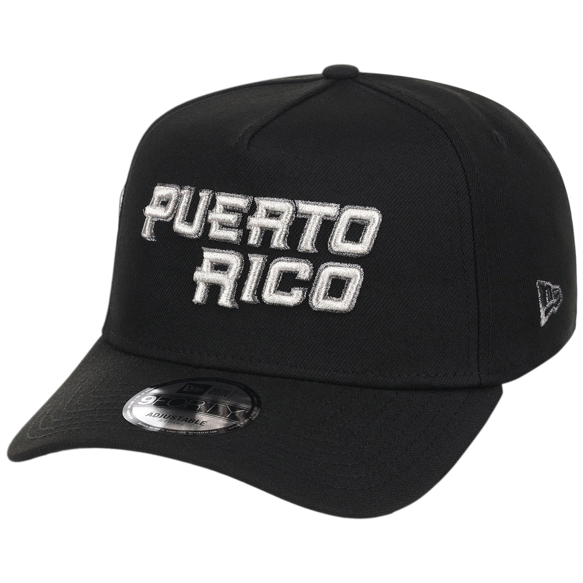 Puerto Rico Crown the Country New Era 9FORTY (Black/Black)