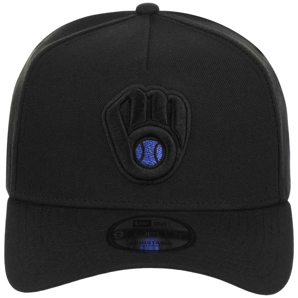 Milwaukee Brewers MLB Black x Royal FASHION CORE New Era 9FORTY A-Frame