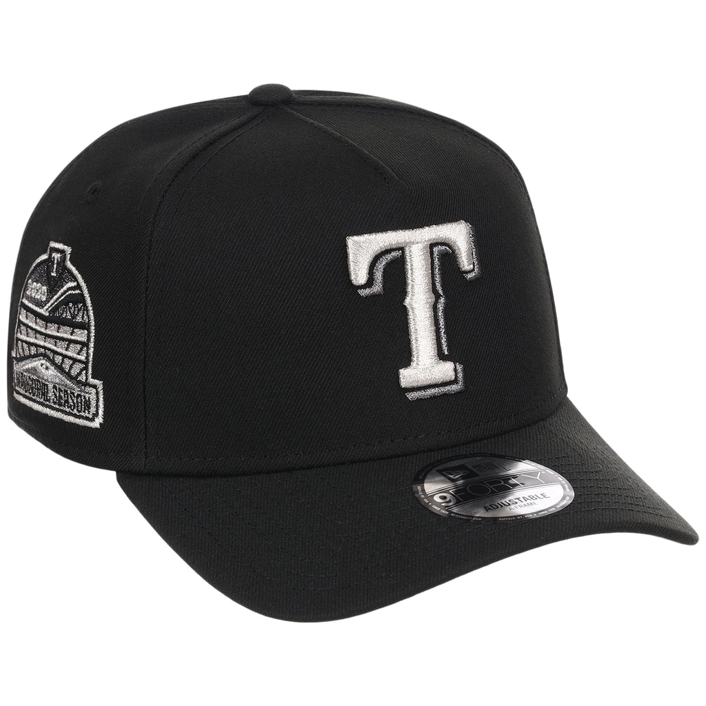 Texas Rangers MLB Liquid Titanium New Era 9FORTY A-Frame