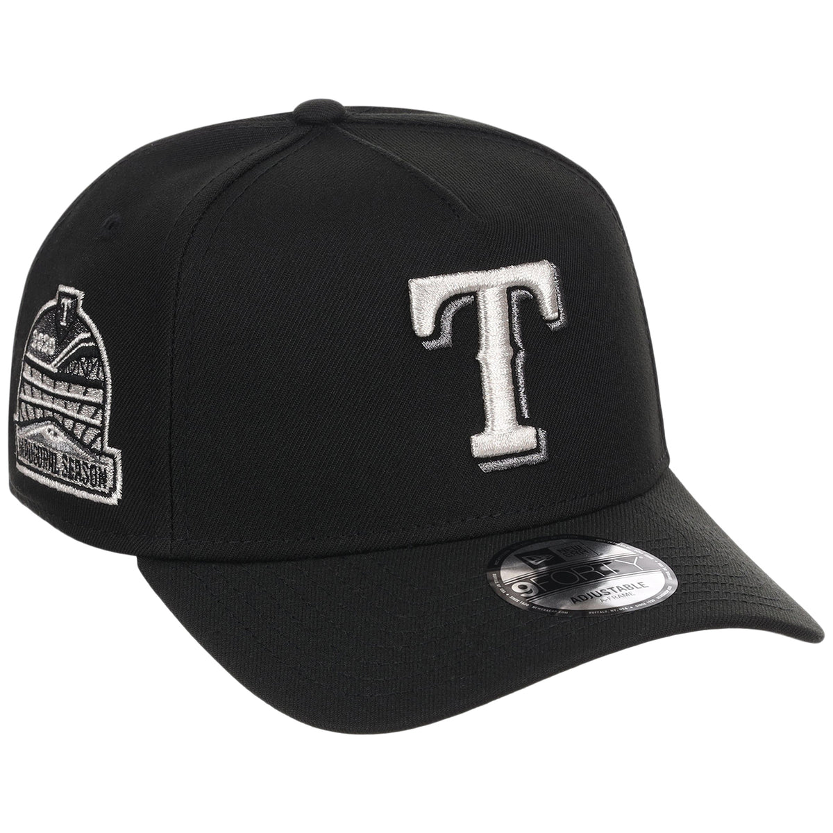 Texas Rangers MLB Liquid Titanium New Era 9FORTY A-Frame