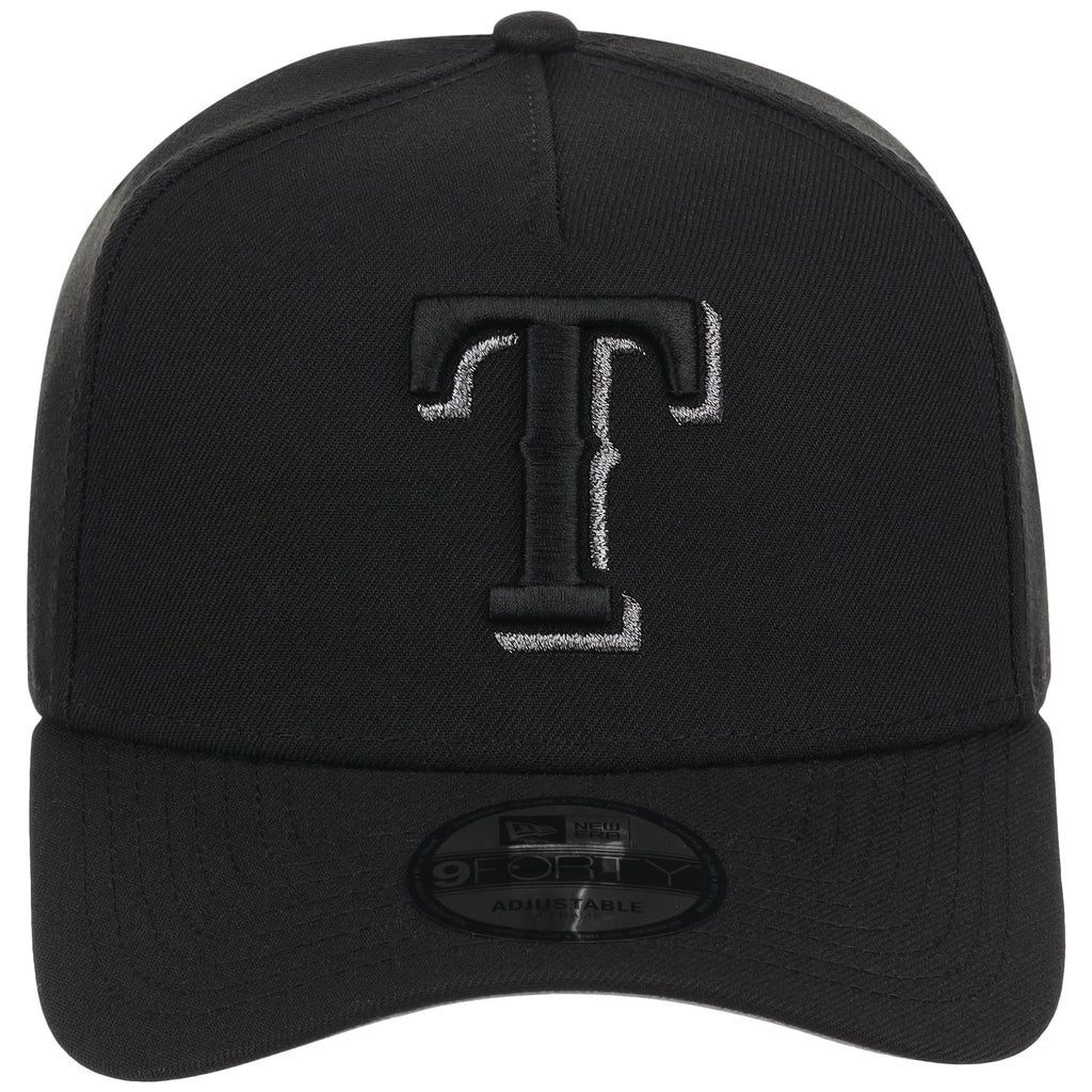 Texas Rangers MLB Black x Pewter FASHION CORE New Era 9FORTY A-Frame