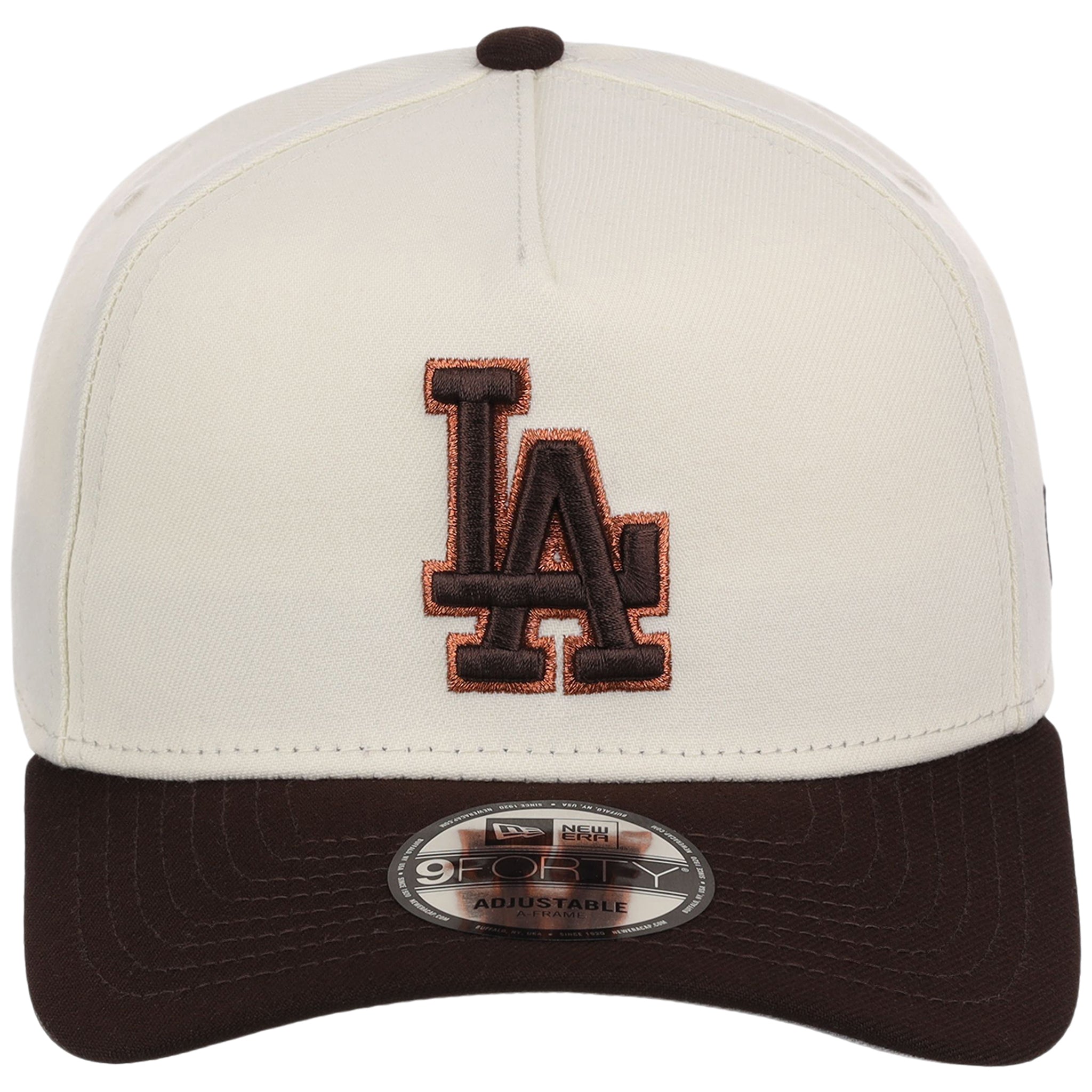 Los Angeles Dodgers MLB Chrome x Burnt Wood FASHION CORE New Era 9FORTY A-Frame