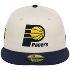 Indiana Pacers NBA Chrome OTC New Era 59FIFTY (Chrome/Navy)