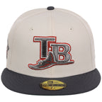 Tampa Bay Rays MLB Cream x Graphite New Era 59FIFTY – 5