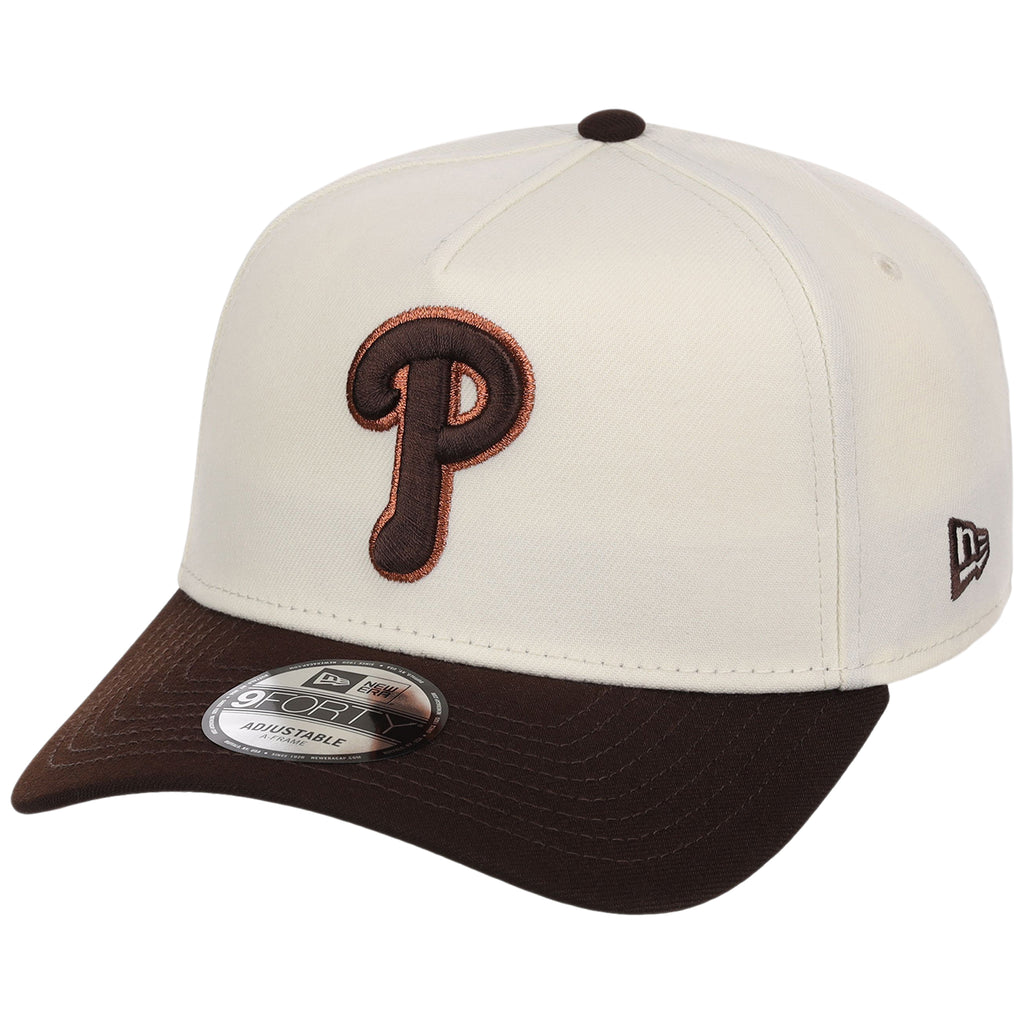 Philadelphia Phillies MLB Chrome x Burnt Wood FASHION CORE New Era 9FORTY A-Frame