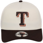 Texas Rangers MLB Chrome x Burnt Wood FASHION CORE New Era 9FORTY A-Frame