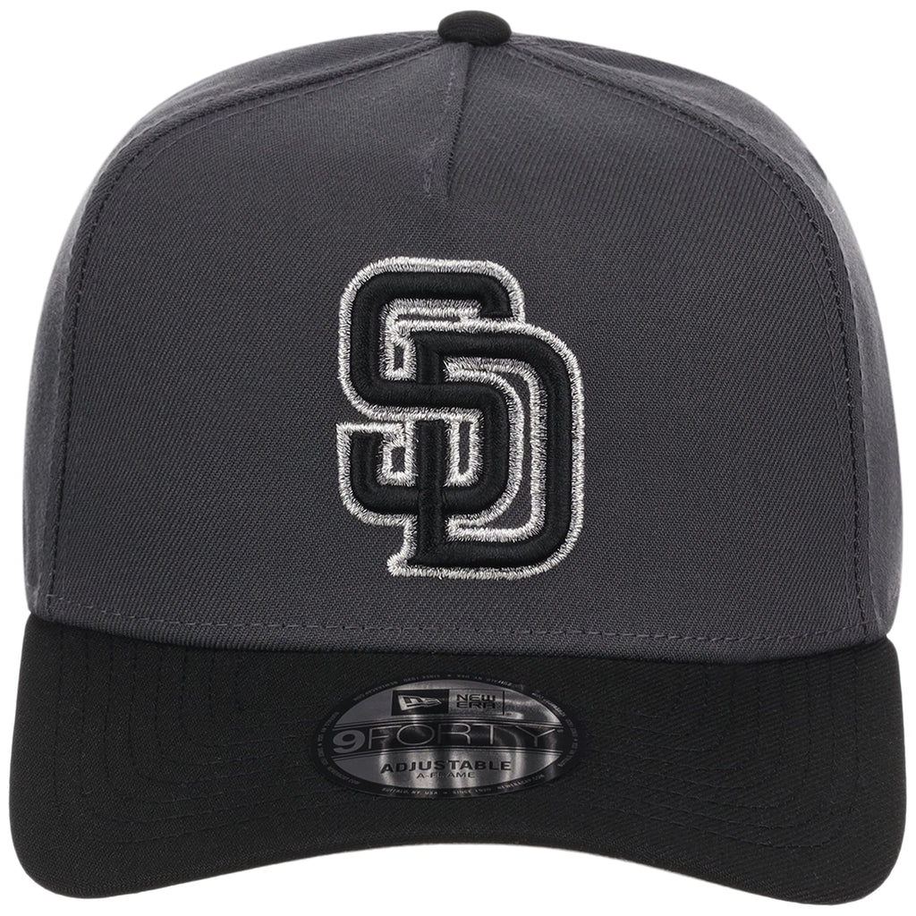 San Diego Padres MLB Graphite x Black FASHION CORE New Era 9FORTY A-Frame