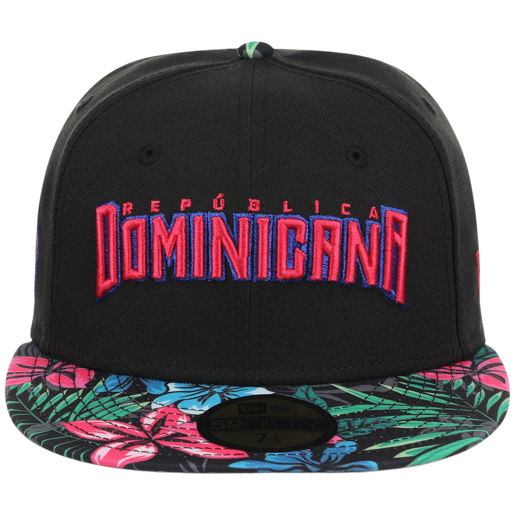 Crown the Country: Dominican Republic New Era 59FIFTY (Black/Floral) 'República Dominicana'