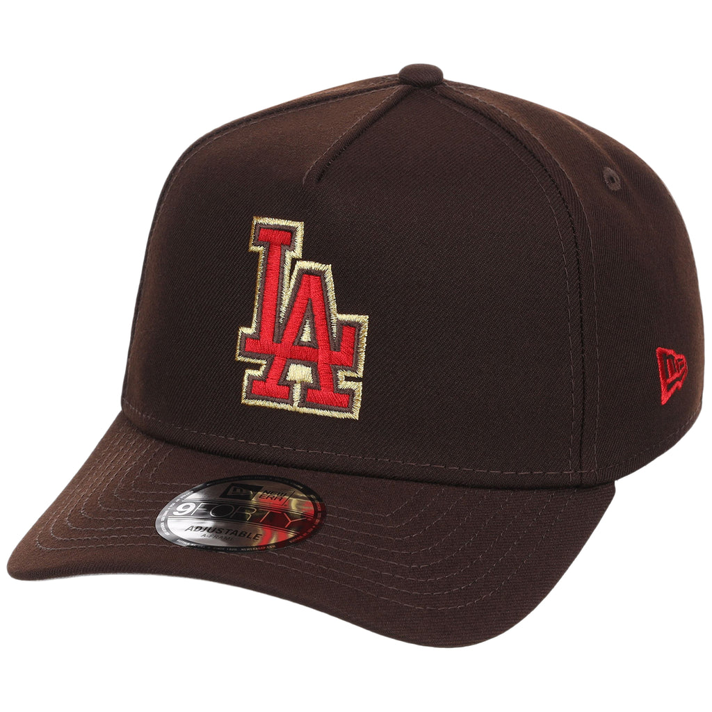 Los Angeles Dodgers MLB Burnt Wood FASHION CORE New Era 9FORTY A-Frame
