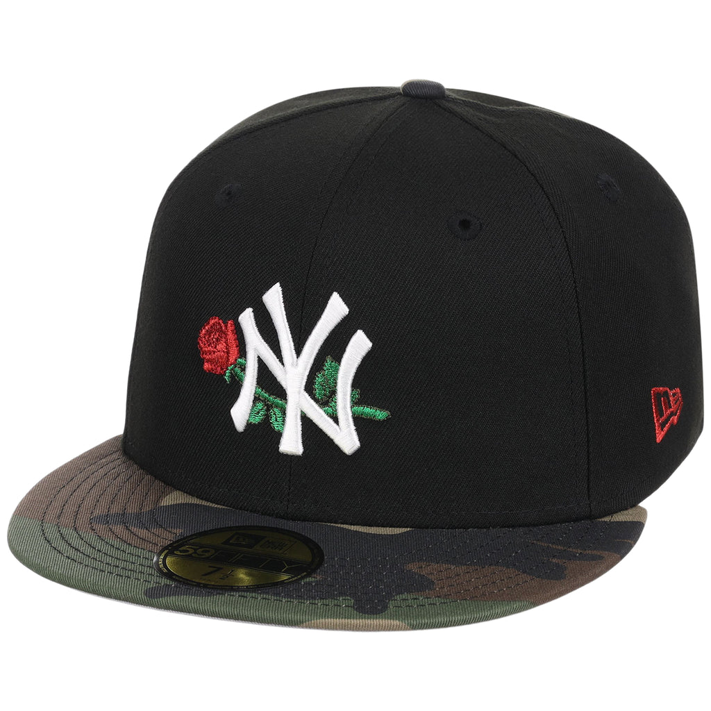 New York Yankees 'Concrete Roses' New Era 59FIFTY (Black/Woodland)