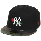 New York Yankees 'Concrete Roses' New Era 59FIFTY (Black/Woodland)