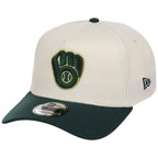 Milwaukee Brewers MLB Chrome x Dark Green FASHION CORE New Era 9FORTY A-Frame