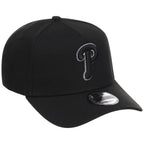 Philadelphia Phillies MLB Black x Pewter FASHION CORE New Era 9FORTY A-Frame