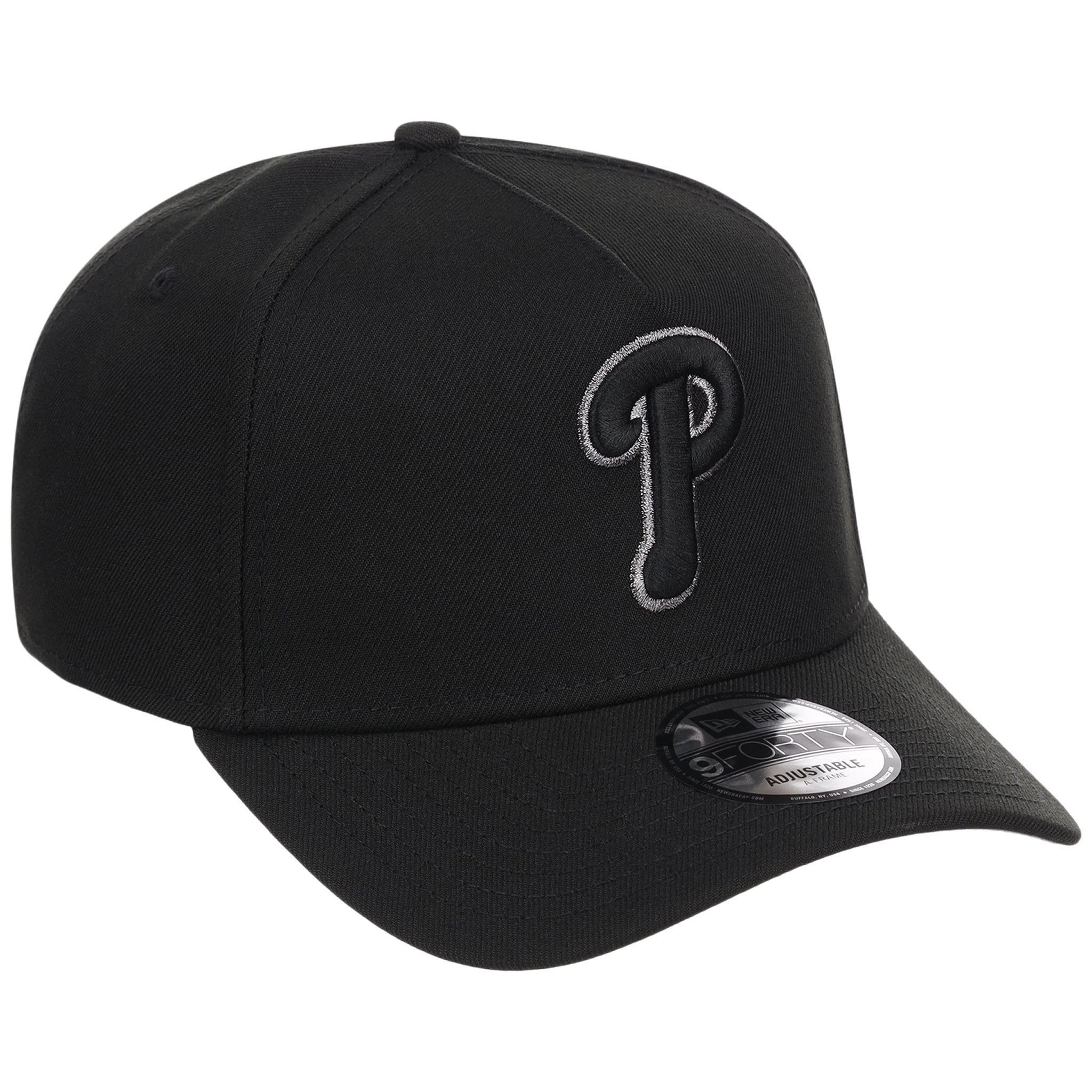 Philadelphia Phillies MLB Black x Pewter FASHION CORE New Era 9FORTY A-Frame