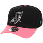 Florida Marlins MLB Flipmode 2.0 New Era 9FORTY A-Frame (Black/Pink/Gray)