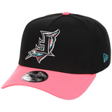Florida Marlins MLB Flipmode 2.0 New Era 9FORTY A-Frame (Black/Pink/Gray)