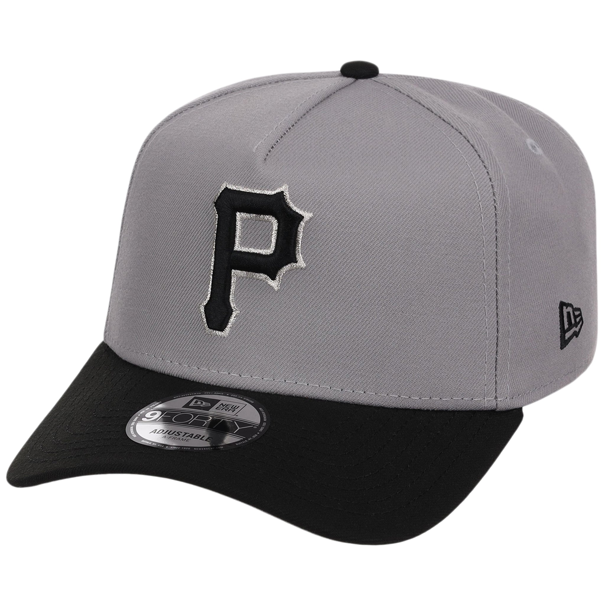Pittsburgh Pirates MLB Gray x Black FASHION CORE New Era 9FORTY A-Frame