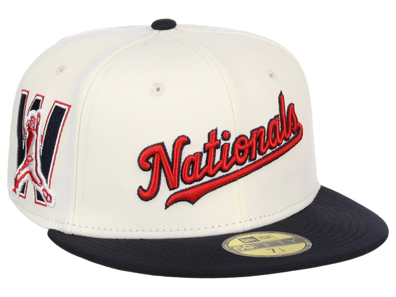 Washington Nationals MLB Muddy Scripts 59FIFTY Cap – LidsHatDrop