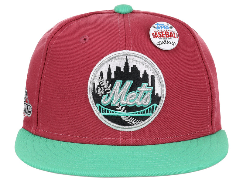 New York Mets MLB Topps Chrome Collection Magenta Fitted