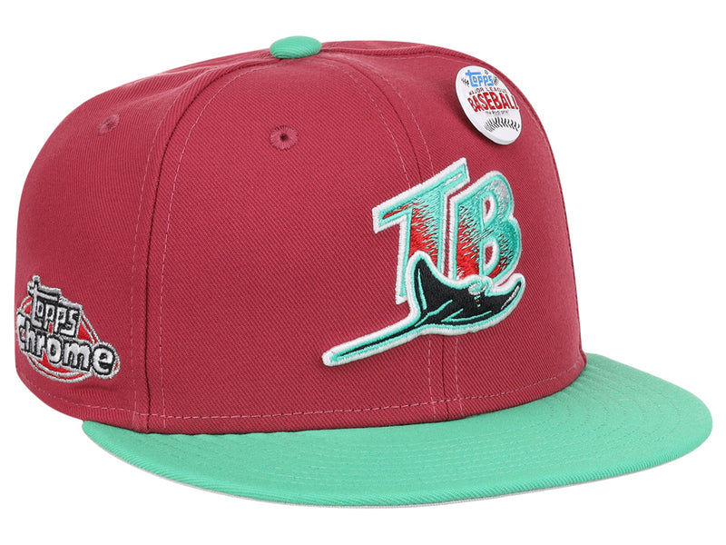 Tampa bay Rays MLB Topps Chrome Collection Magenta Fitted