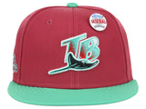 Tampa bay Rays MLB Topps Chrome Collection Magenta Fitted