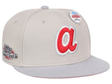 Atlanta Braves MLB Topps Chrome Collection Off White Fitted