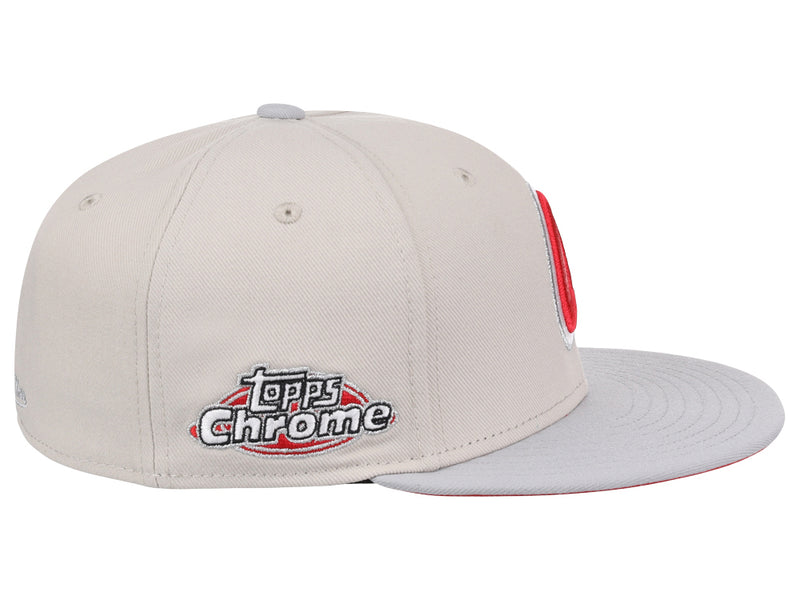 Atlanta Braves MLB Topps Chrome Collection Off White Fitted
