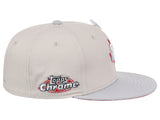 Texas Rangers MLB Topps Chrome Collection Off White Fitted