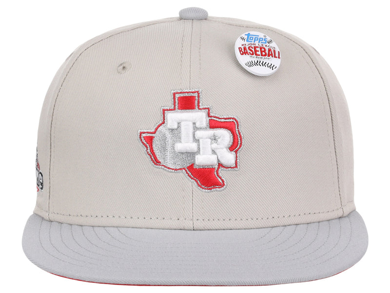 Texas Rangers MLB Topps Chrome Collection Off White Fitted