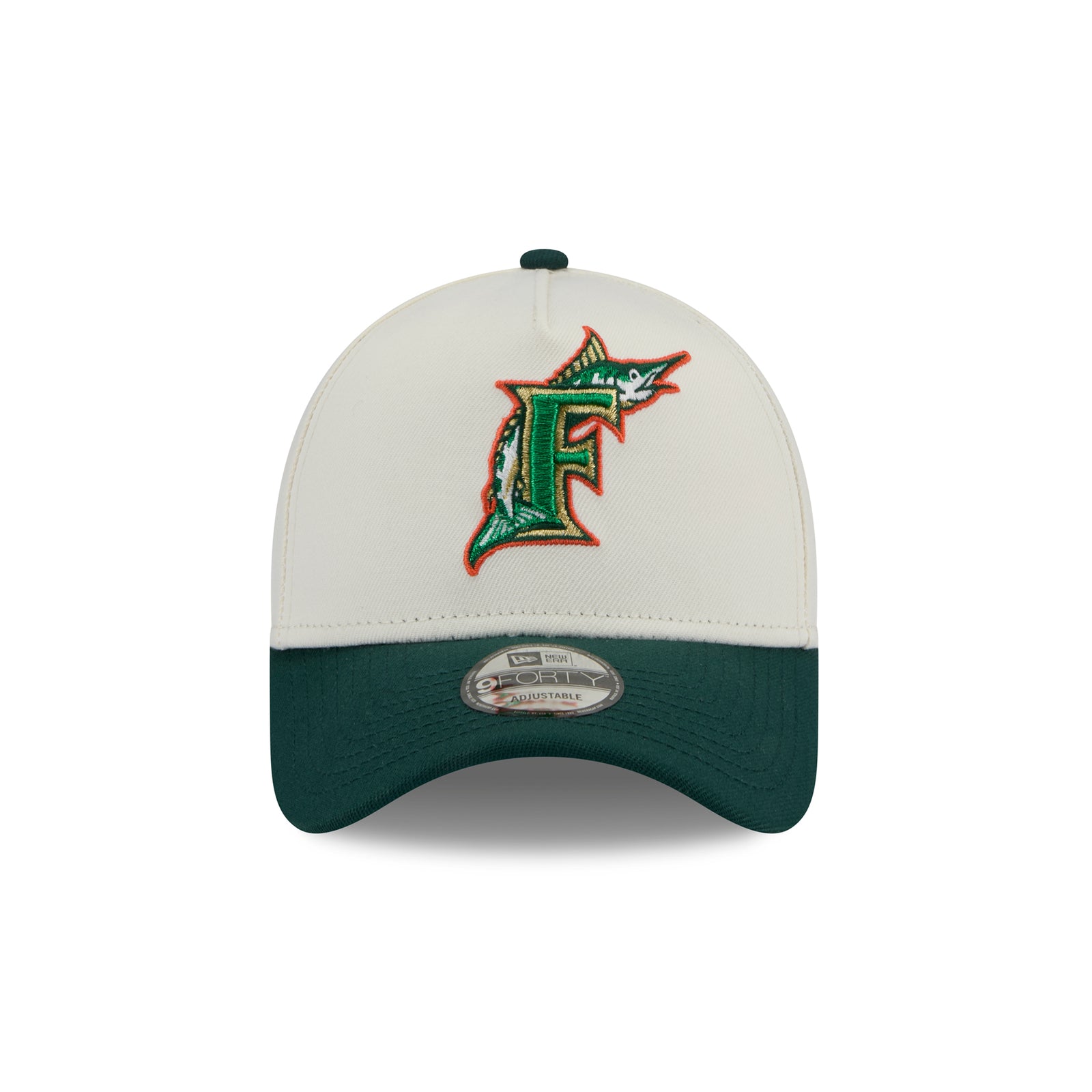 New Era Florida Marlins 9FORTY A-Frame Floral Khaki Snapback Hat Cooperstown 01038488-YO060_default_0010.  main image 3