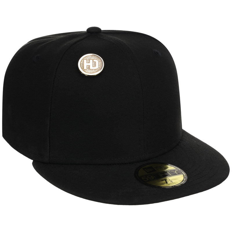 Lids Hat Drop Logo Pin Black/Gold Glitter