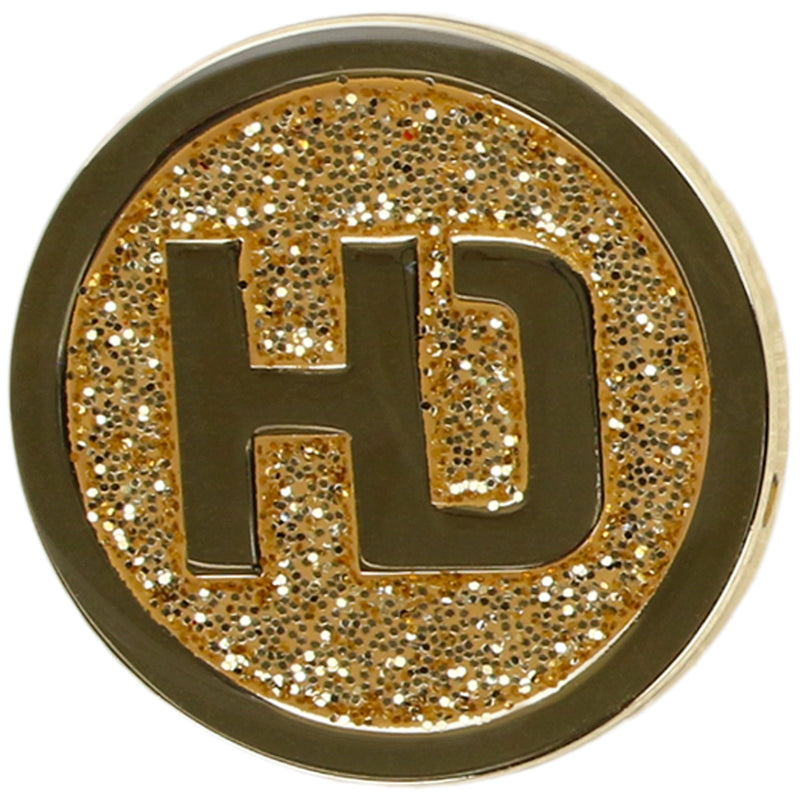 Lids Hat Drop Logo Pin Black/Gold Glitter