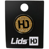 Lids Hat Drop Logo Pin Black/Gold Glitter