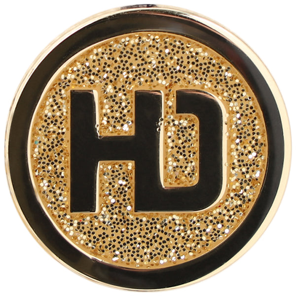 Lids Hat Drop Logo Pin Black/Gold Glitter