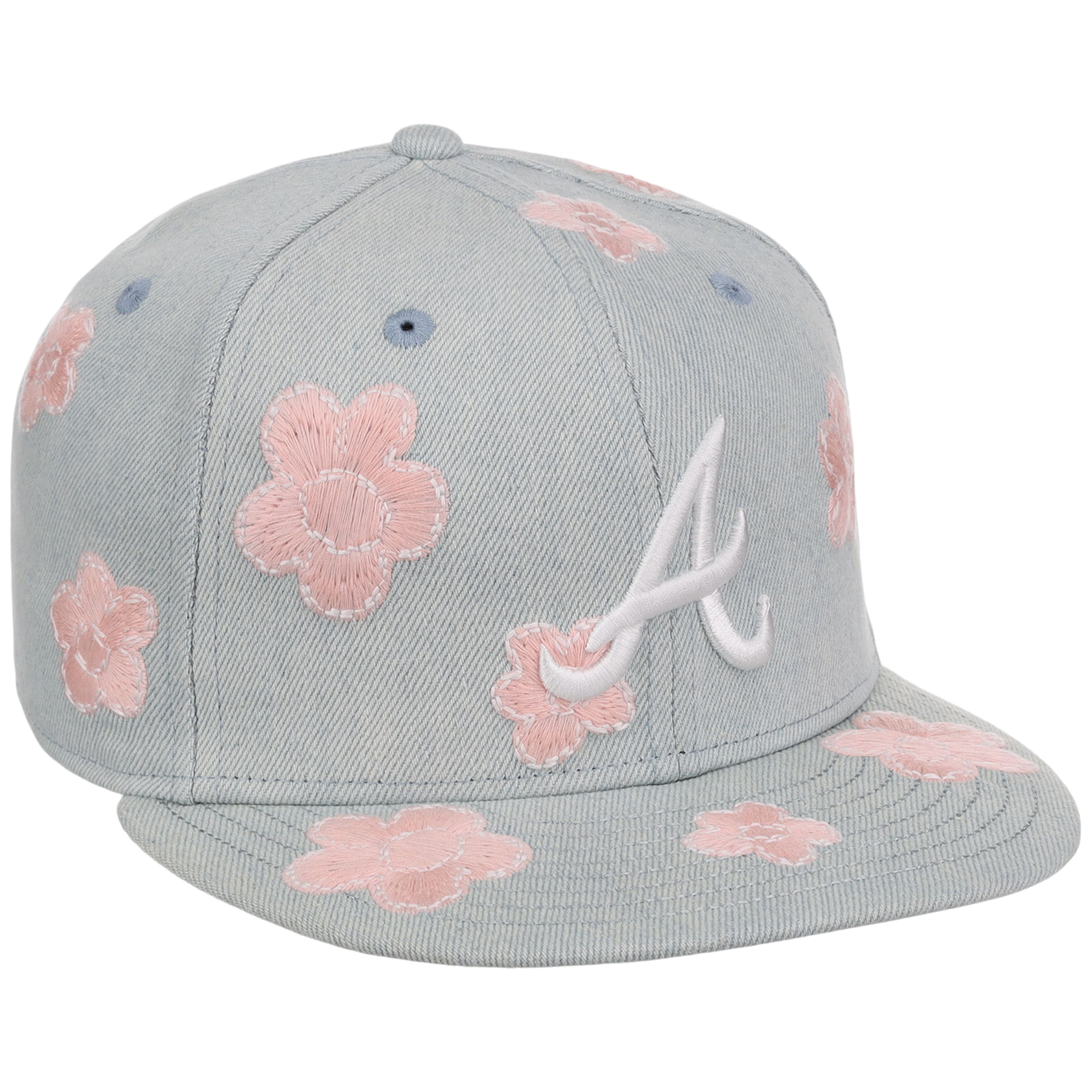 Atlanta Braves MLB Denim Flower New Era 59FIFTY – LidsHatDrop