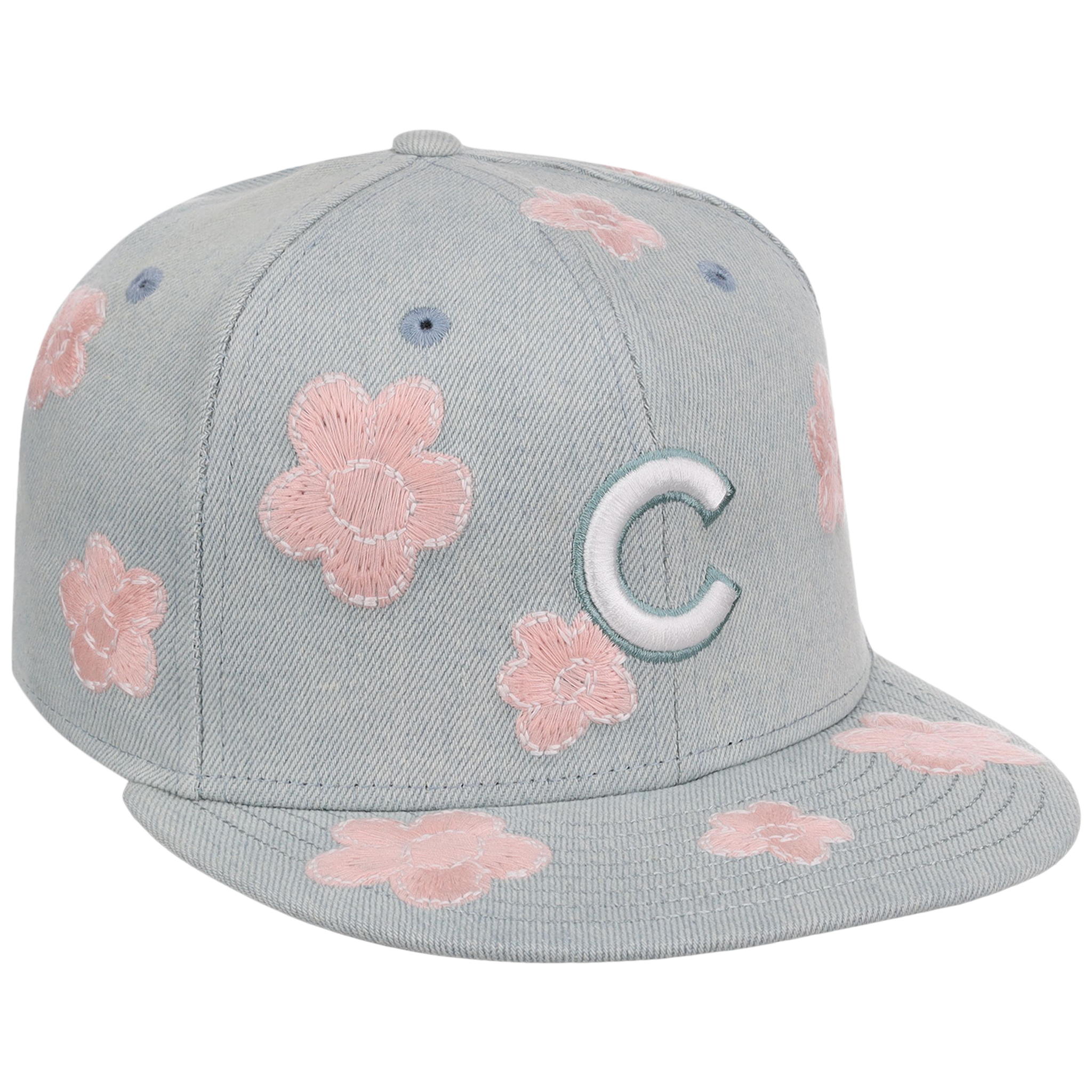 Chicago Cubs MLB Denim Flower New Era 59FIFTY