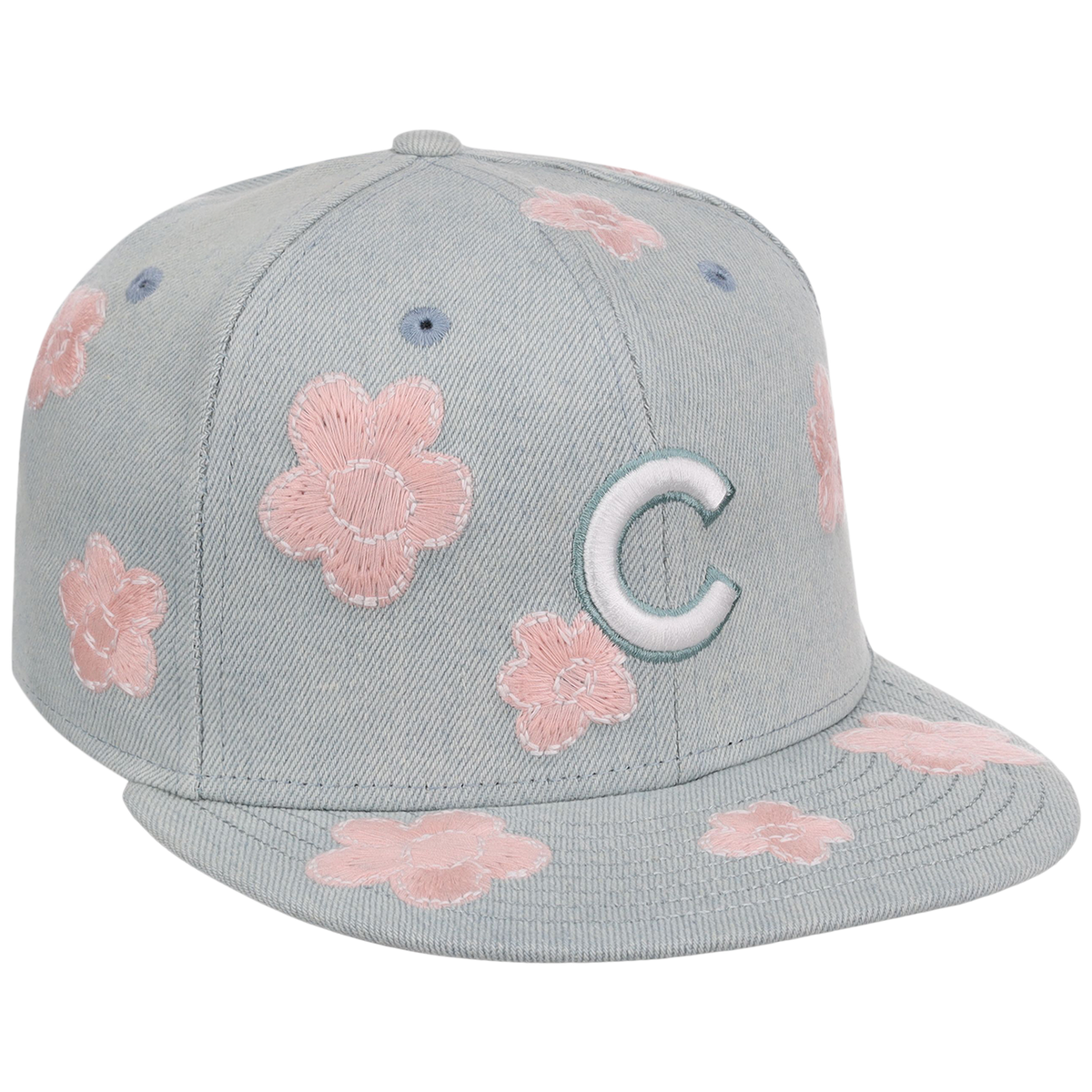 Chicago Cubs MLB Denim Flower New Era 59FIFTY