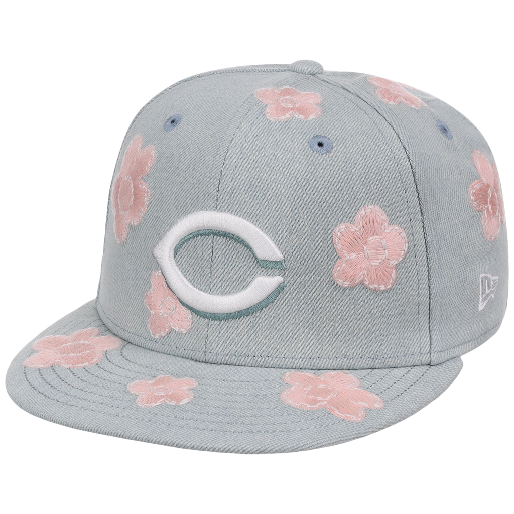 Cincinnati Reds MLB Denim Flower New Era 59FIFTY