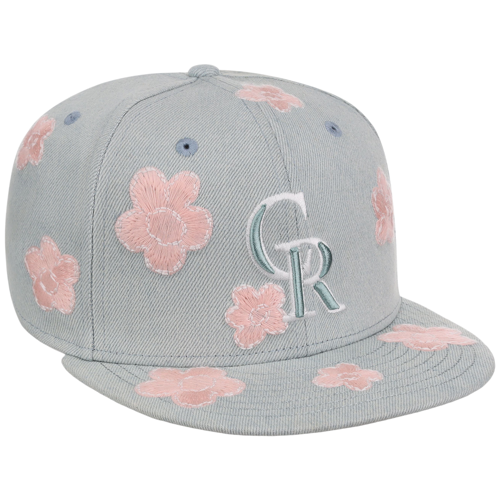 Colorado Rockies MLB Denim Flower New Era 59FIFTY