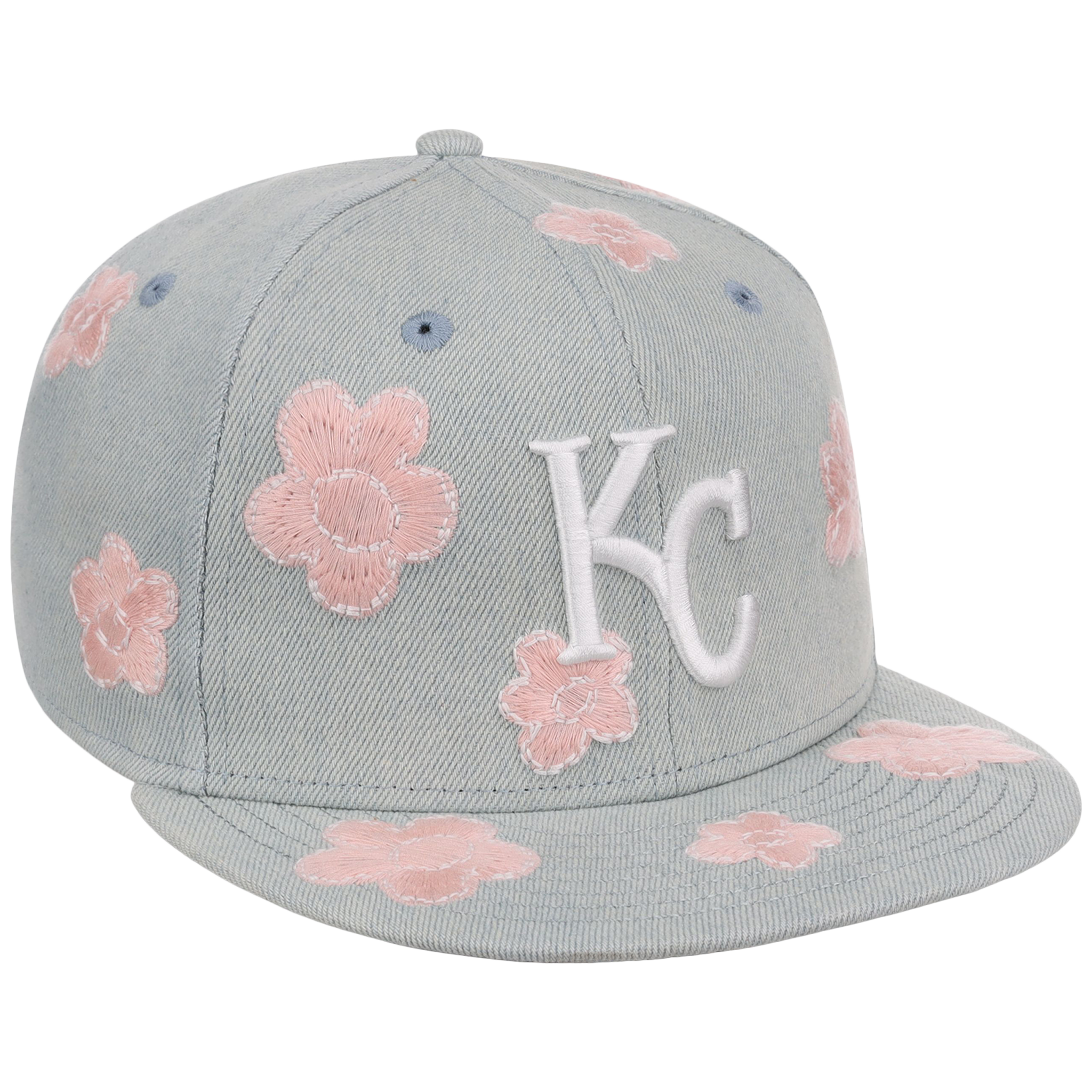 Kansas City Royals MLB Denim Flower New Era 59FIFTY