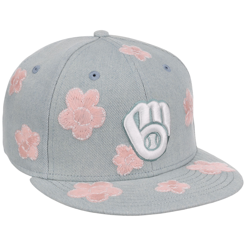 Milwaukee Brewers MLB Denim Flower New Era 59FIFTY