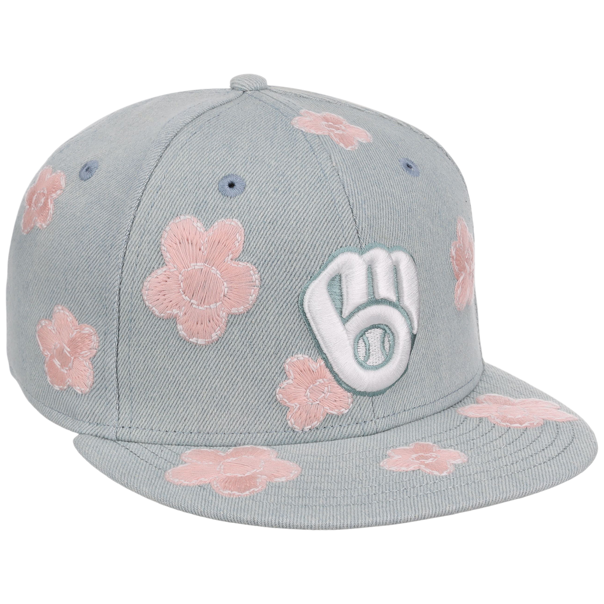Milwaukee Brewers MLB Denim Flower New Era 59FIFTY
