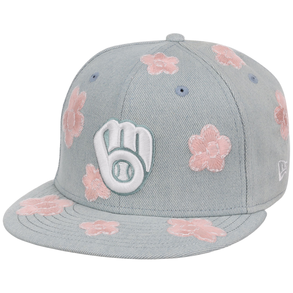 Milwaukee Brewers MLB Denim Flower New Era 59FIFTY
