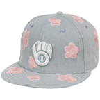 Milwaukee Brewers MLB Denim Flower New Era 59FIFTY